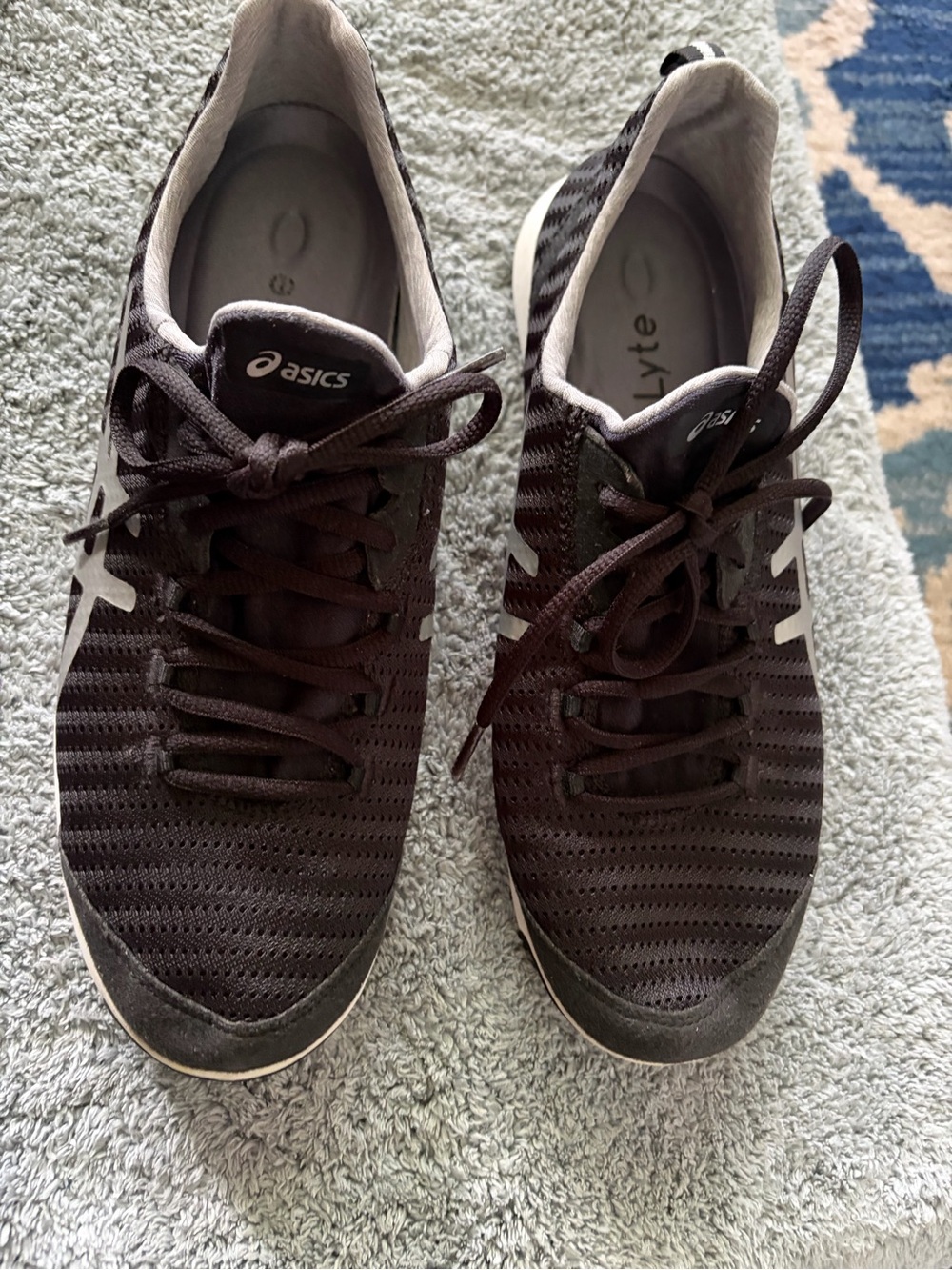 Asics Women’s Black and White Athletic Running Shoes